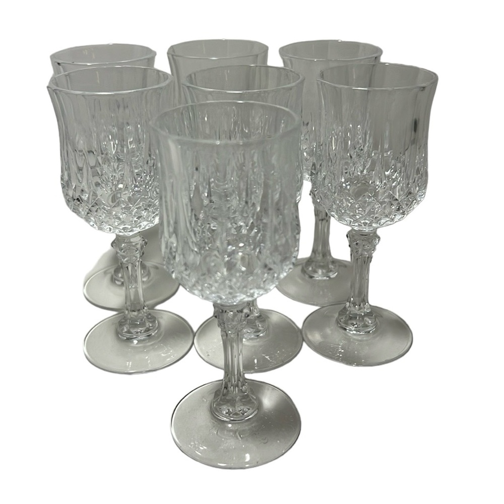 Cristal D’arques Longchamp cordial shot glass Chrystal clear stemware set
